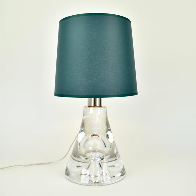 Mid 20th Century Mid Century Modern Bubble Crystal Glass Table Lamp For Sale - Image 6 of 8