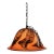 1970s Large Mid-Century Modern Italian Style Amber Tortoiseshell Mouth-Blown Art Glass Pendant Light Chandelier For Sale