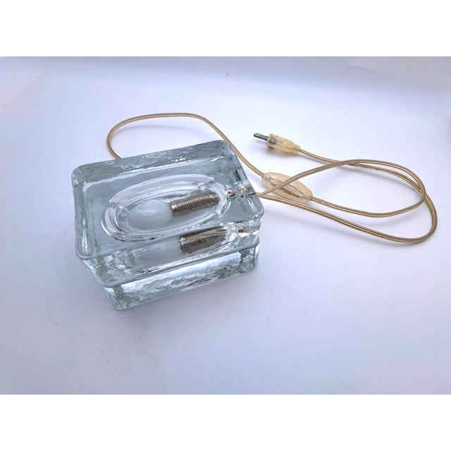 1970s Vintage Glass Table Lamp by Fidenza Vetraria, 1970s For Sale - Image 5 of 12