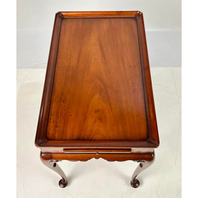 Brown Mid 20th Century Kittinger Colonial Williamsburg Tea Table - Early Mark For Sale - Image 8 of 12