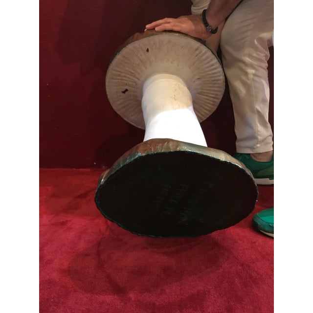 1930s Mushroom Stool Art Deco Cast Iron Hoffman of Pensilvania Seat Chair For Sale In Miami - Image 6 of 13