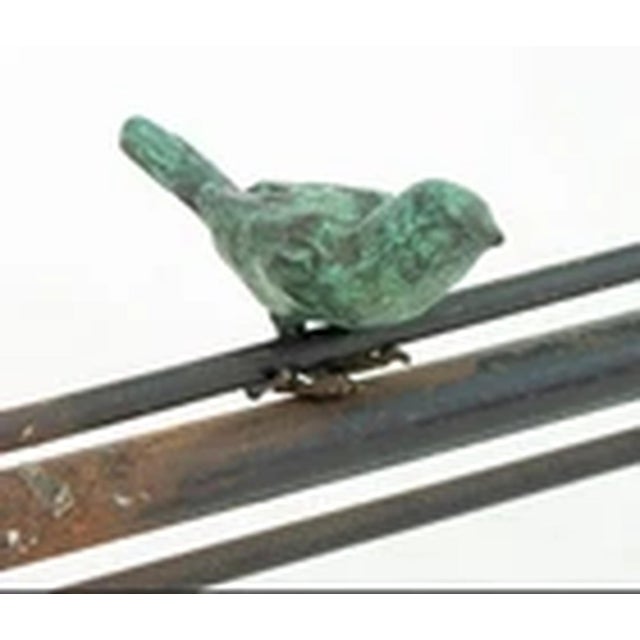 Ilana Goor 1970s Ilana Goor Signed 1/100 Brutalist Rebar Coffee Table With Bronze Birds For Sale - Image 4 of 4