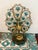 Art Deco VIntage Art Deco Crystal and Brass Czechoslovakian Beaded Peacock Lamp For Sale - Image 3 of 14