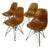 Set of 4 Authentic Herman Miller Eames Walnut Dining Chairs For Sale