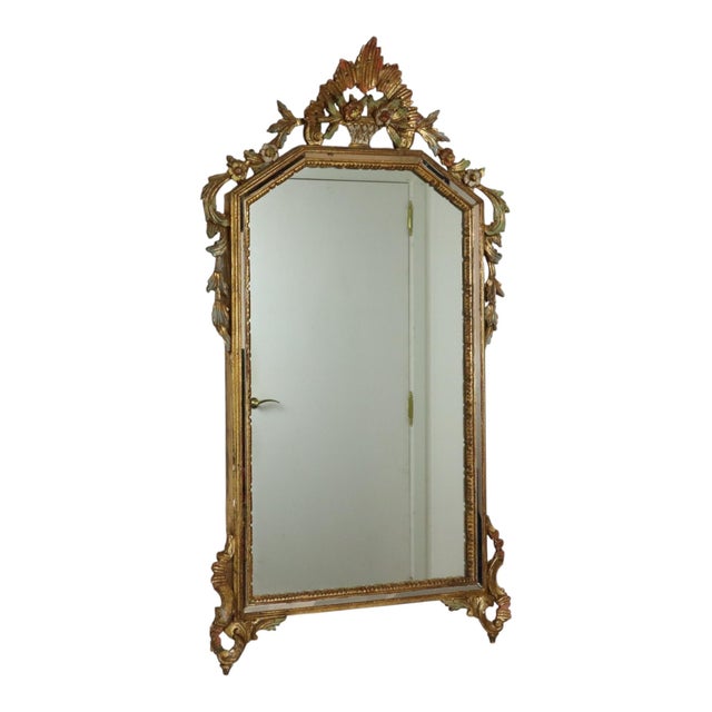 Large Italian Gilt Crested Mirror by La Barge For Sale - Image 12 of 18