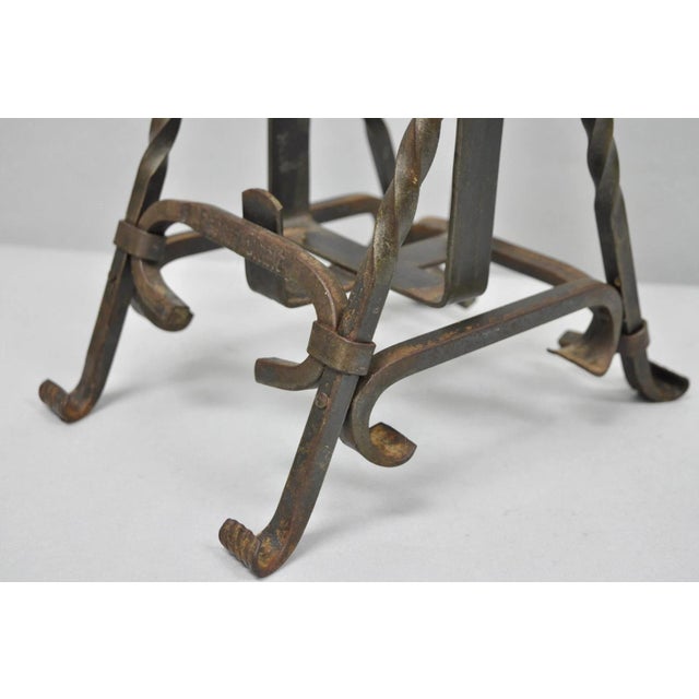 Antique German Arts & Crafts Wrought Iron Asbach Uralt 3 L Brandy Pourer Server For Sale - Image 13 of 17