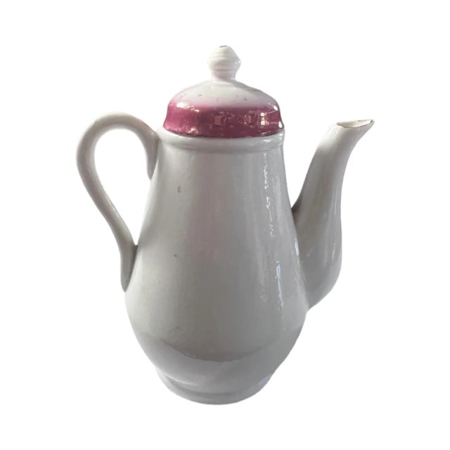Traditional Vintage Rose Luster Tea Pot For Sale - Image 3 of 6