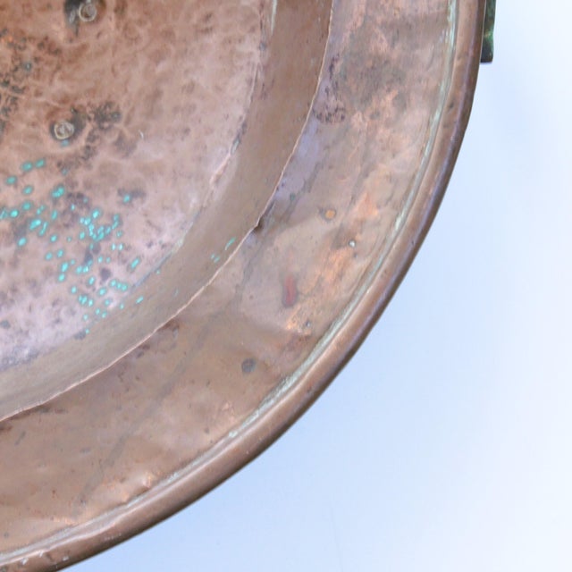 Late 19th Century Hammered Copper Bowl/French Country/Farmhouse For Sale - Image 4 of 8