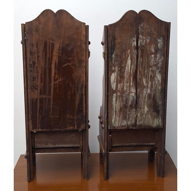 Brown Pair 19th Century Eastlake Style Carved Mahogany Diminutive Side Tables For Sale - Image 8 of 14