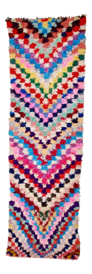 Berber Boucherouite Runner - 1′4″ × 9′8″