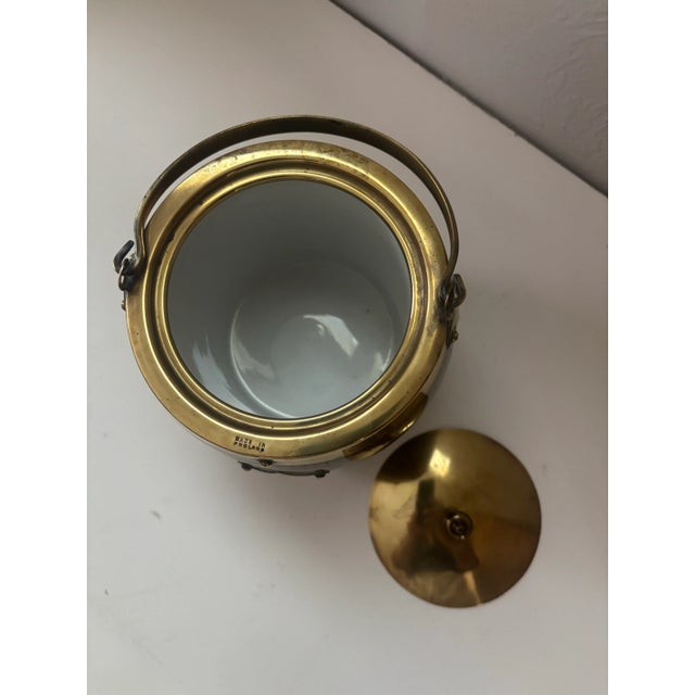 Wood Antique English Biscuit Barrel For Sale - Image 7 of 7