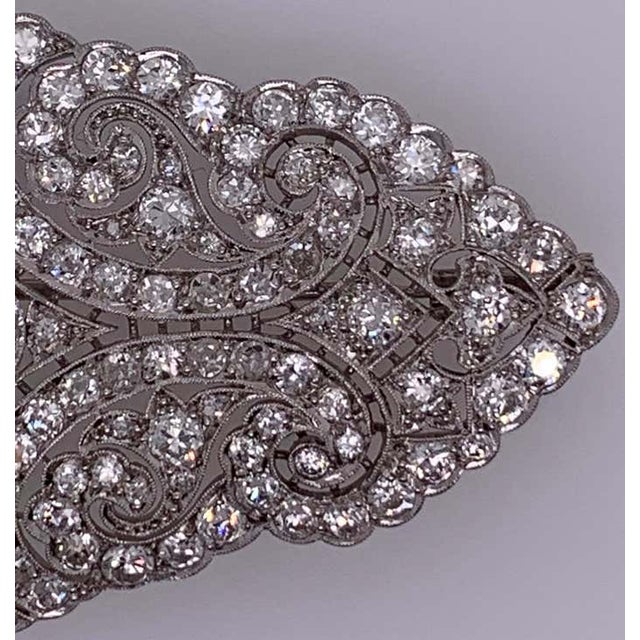 Vintage Diamond Cluster Brooch For Sale - Image 4 of 12