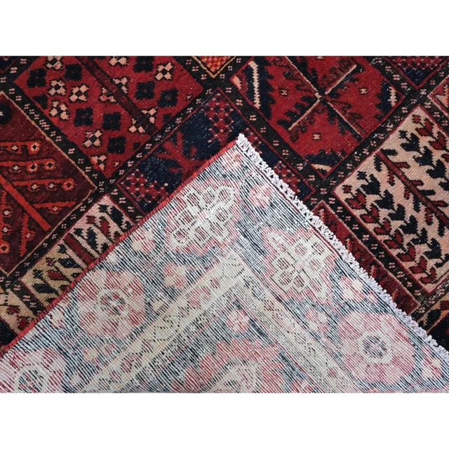 Vintage Persian Bakhtiari Kheshti Garden Panel Rug, 6’7” X 7’8 For Sale - Image 9 of 9