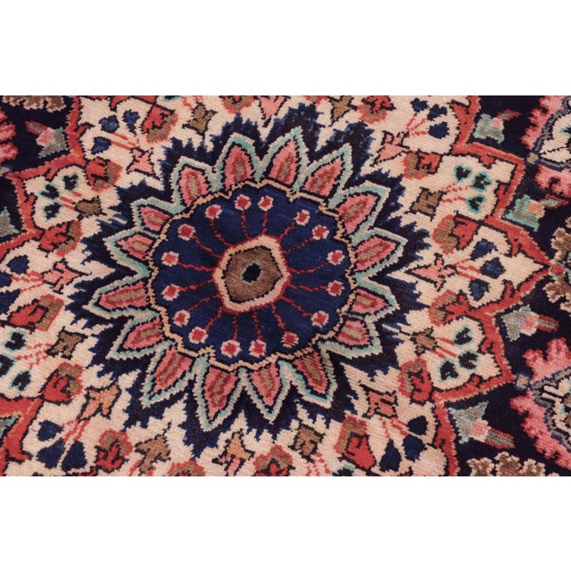 Antique Ardbeel Blue/Beige Wool Rug - 6'11'' X 10'5'' For Sale - Image 4 of 10