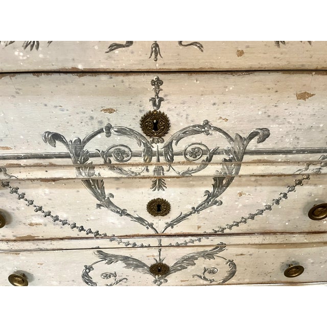 Early 20th Century Early 20th Century Antique Hand Painted French Chest of Drawers For Sale - Image 5 of 13