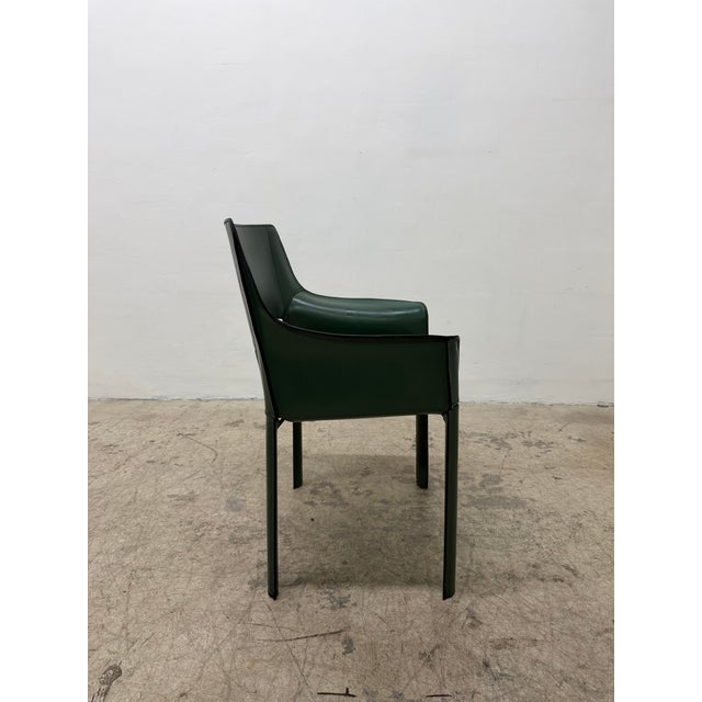 Mid-Century Brazilian Modern De Couro Leather Dining Armchairs - Set of Four For Sale In Miami - Image 6 of 17