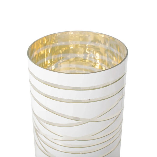 The Lustig Medium Cylindrical Vessel The Lustig Collection was inspired by the contemporary graphic designs of the late...