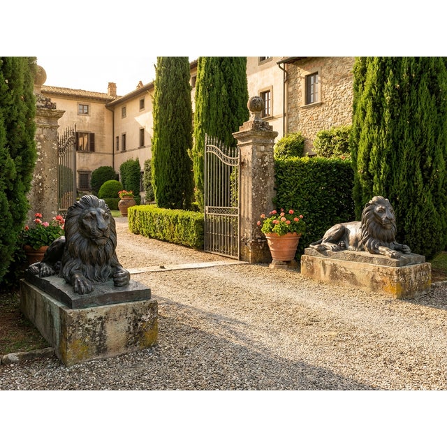 Monumental Bronze Lions, 1980, Set of 2 For Sale - Image 18 of 18