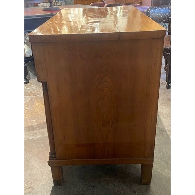 Wood 19th C. German Biedermeier Walnut Commode For Sale - Image 7 of 8