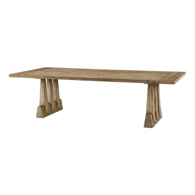 Large Rustic Oak Dining Table For Sale