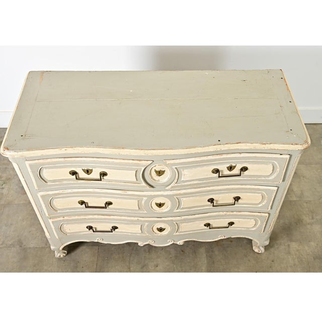 French Louis XV Period 18th Century Hand Carved & Painted Commode For Sale - Image 11 of 14
