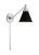 Chapman & Myers by Visual Comfort Studio Wellfleet Single Arm Cone Task Sconce, Midnight Black & Polished Nickel For Sale - Image 4 of 6