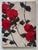 A heavily textured, impressionist oil painting of a red flowers, by UK based artist Vivek Mandalia. Frame and hang in your...