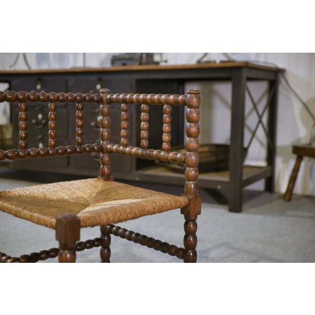 Brutalist Vintage Turned Wood Corner Chairs, 1950s, Set of 2 For Sale - Image 3 of 16