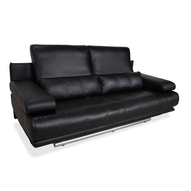Model 6500 2-Seater Sofa in Black Leather from Rolf Benz For Sale - Image 4 of 14