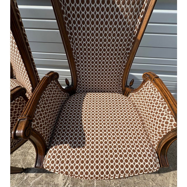 Mid-Century Vintage Stylized French Country Club Chairs/Pair For Sale - Image 10 of 11