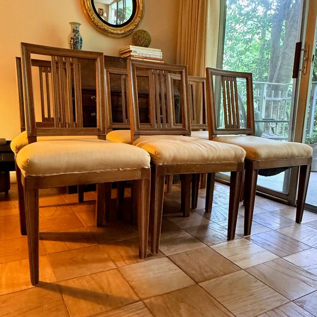 Set of 6 Kenny Ball Antique Chairs A simple, yet beautiful set of antique chairs from Kenny Ball Antiques in...
