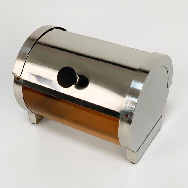 Silver Italian Steel and Plastic Box, 1970s For Sale - Image 8 of 9