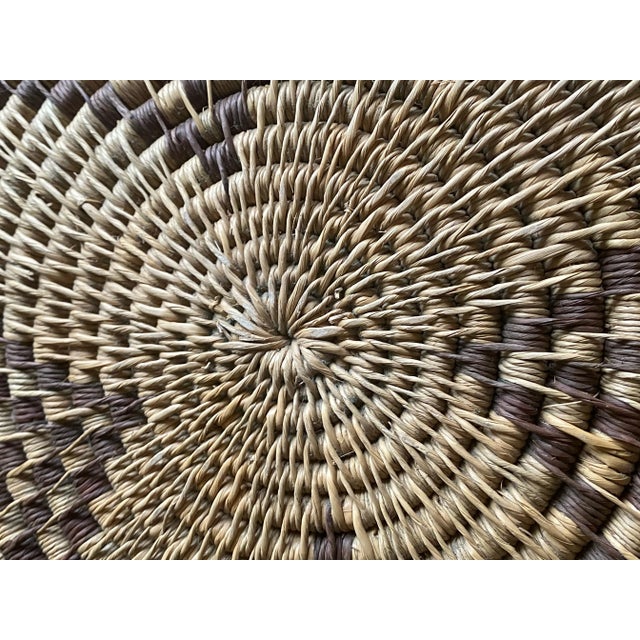 Textile Rare Extra Large Wide Handwoven in the Style of Papago/Tohono O'Odham Tray For Sale - Image 7 of 12