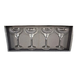 1990s Rosenthal Champagne Coupe Crystal Glasses- Set of 4 For Sale
