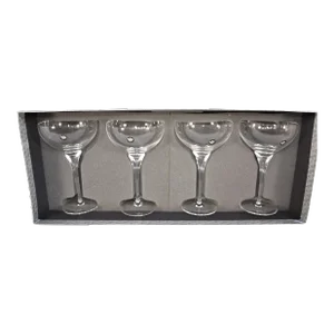 1990s Rosenthal Champagne Coupe Crystal Glasses- Set of 4