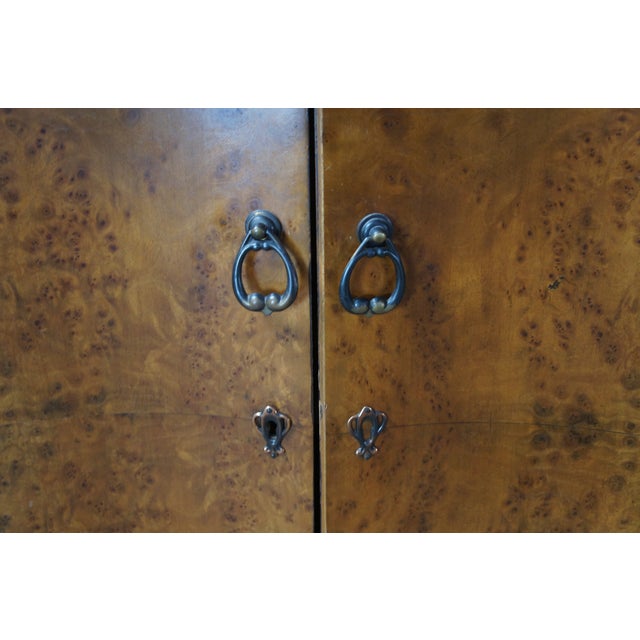 1920s Monumental Italian Baroque Venetian Walnut Burl Glass Top Sideboard Buffet 102" For Sale - Image 12 of 17