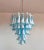 Art Deco Italian Murano Style Chandelier, 52 Blue Glass Petals in 5 Levels For Sale - Image 3 of 12