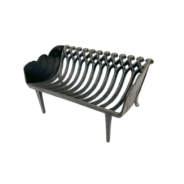 Mid-Century Modern Cast Iron Fireplace Log Holder, 1950s For Sale - Image 3 of 12