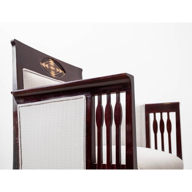 Antique Art Nouveau Seating Group by Julius & Josef Herrmann, Vienna, 1900s, Set of 3 For Sale - Image 10 of 18