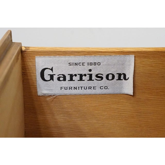 Brown Garrison Furniture Solid Hard Rock Maple Colonial Early American 58" Triple Dresser 1858 For Sale - Image 8 of 13