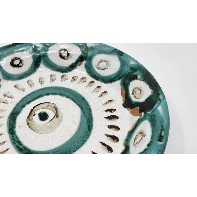 Ceramic French Ceramic Decorative Plate by Robert Picault for Vallauris, 1970s For Sale - Image 7 of 11