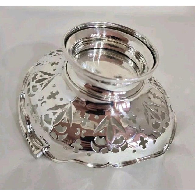 Antique Sterling Silver Swing Handle Basket, 1913 For Sale - Image 17 of 18
