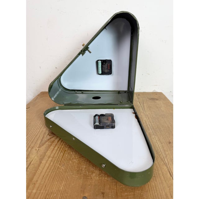 Vintage Green Ships Double-Sided Wall Clock from SEIKO, 1970s For Sale - Image 15 of 18