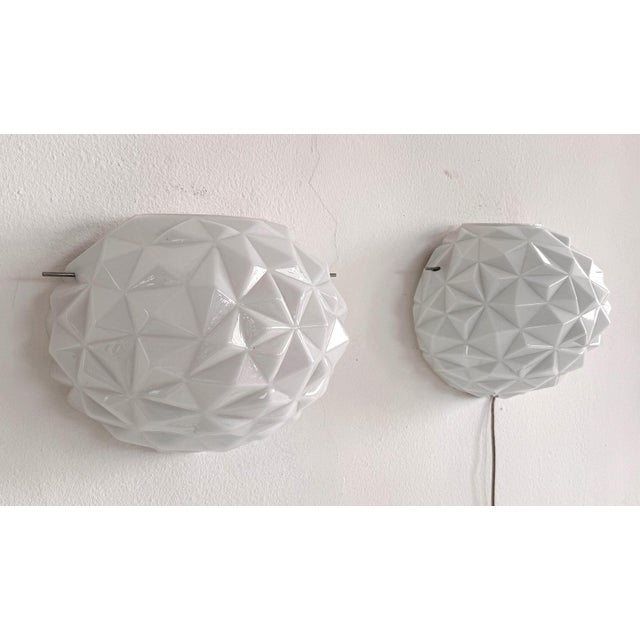 Italian Murano Glass Wall Sconces in Modern Geometric Shape, 1990s, Set of 2 For Sale - Image 6 of 15