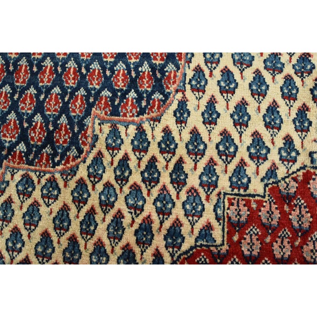 1990s Mir Rug 10'6'' X 15'8'' Blue Wool Vintage Traditional Hand-Knotted Carpet For Sale - Image 5 of 15