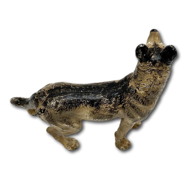 Hard to Find Vintage 1930s Hubley Manufacturing Co. Cast Iron German Shepherd Dog Doorstop For Sale - Image 11 of 17