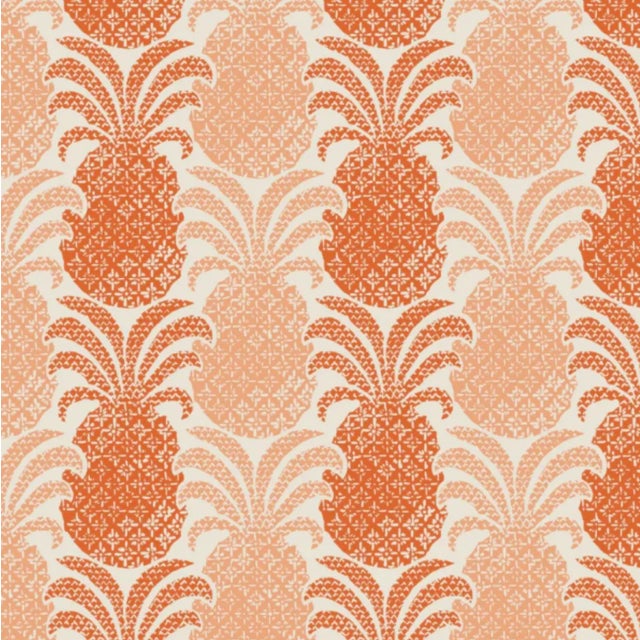 Round Hill Tangerine Fabric by the Yard For Sale