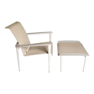 Flight Sling Stacking Lounge Chair with Ottoman by Brown Jordan, USA, circa 2011