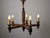French Brutalist Carved Wood Chandelier by Charles Dudouyt, 1940s For Sale - Image 10 of 15