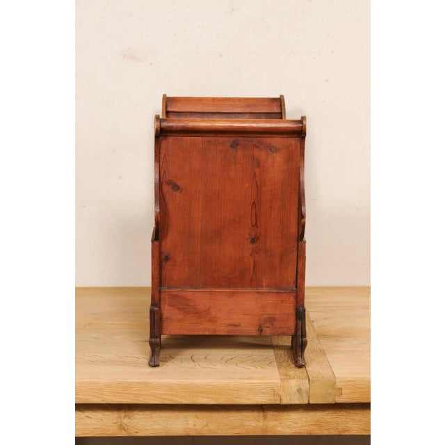 Wood Antique Swedish Wood-Carved Sleigh Dog Bed For Sale - Image 7 of 11